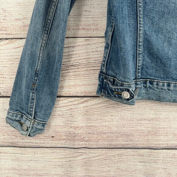 Lucky Brand Tomboy Trucker Denim Jacket Womens XS blue Medium Wash - Picture 13 of 14